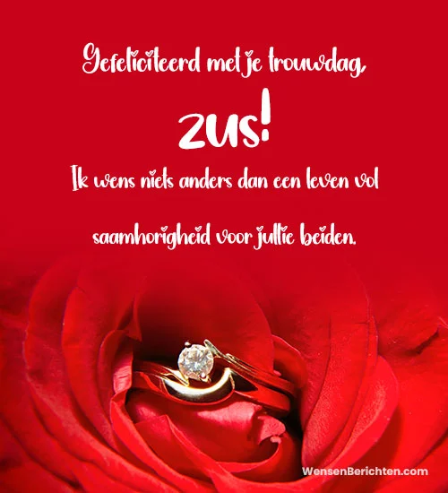 Zuster-huwelijksverjaardag-wens
