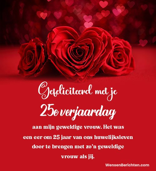 25-jarig-jubileum-wensen-voor-vrouw