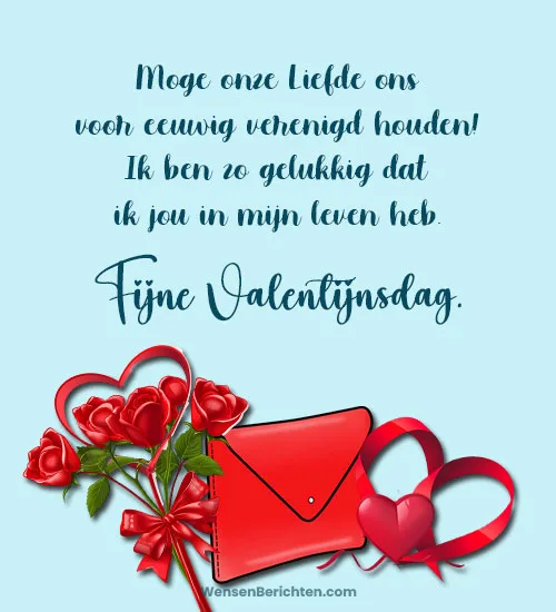 Moge onze liefde ons voor eeuwig verenigd houden
