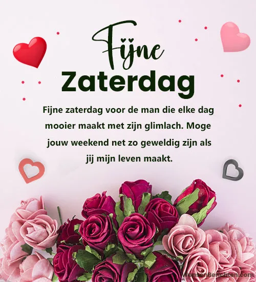Fijne-zaterdag-wensen-voor-hem-Rode-rozenhart
