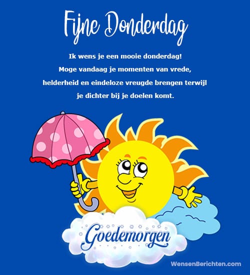 Gelukkige-donderdaggroet-Lachende-parasol-Afbeelding