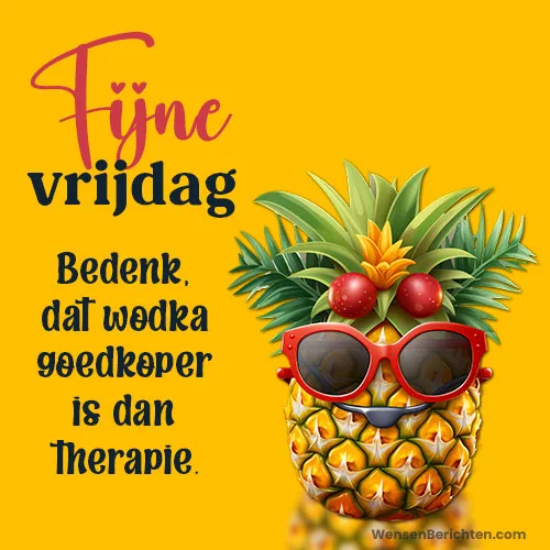 Grappige-Fijne-vrijdag-wensen-ananas-zonnebril